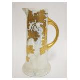 1024	AUSTRIAN GILT DECORATED PITCHER W/IMAGES OF GRAPES ON GRAPE VINE, APPROXIMATELY 11 1/4 IN HIGH