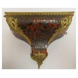 1044	BOULLE DECORATED WALL SHELF, APPROXIMATELY 13 X 7 X 9 IN H
