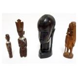 1048	GROUP OF ASSORTED ETHNIC CARVINGS, TALLEST APPROXIMATELY 9 IN H
