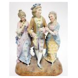 1061	LARGE BISQUE STATUE OF GENTLEMAN COURTING 2 WOMEN, APPROXIMATELY 5 IN X 11 IN X 13 IN H