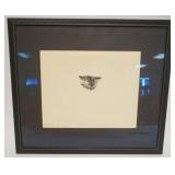 1078	CLARE TURLAY NEWBERRY FRAMED AND MATTED PRINT OF CAT TITLED *STUDY OF KITTEN BY MITTENS*, 1935,