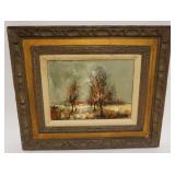 1089	MANUEL MONTON BUNEL OIL PAINTIN ON CANVAS, LANDSCAPE, APPROXIMATELY 20 IN X 17 IN OVERALL