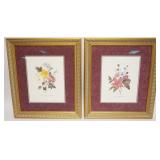 1092	PAIR OF FRAMED AND MATTED BOTANICAL PRINTS, EACH APPROXIMATELY 20 IN X 23 IN OVERALL