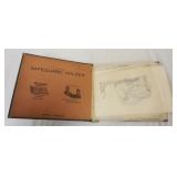 1097	ARTIST SKETCH BOOK WITH DRAWINGS, APPROXIMATELY 12 IN X 9 1/4 IN
