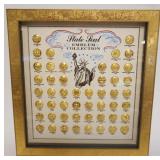 1106	SHADOW BOX FRAMED STATE SEAL EMBLEM COLLECTION, APPROXIMATELY 15 IN X 16 IN