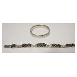 1136	2 STERLING SILVER BRACELETS, 1.62 TOZ