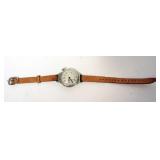 1140	UNUSUAL VINTAGE ANGLE WATCH WITH LEATHER BAND