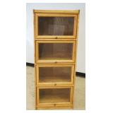 1167	CONTEMPORARY OAK BARRISTER STYLE BOOKCASE, APPROXIMATELY 24 IN X 14 IN X 60 IN H