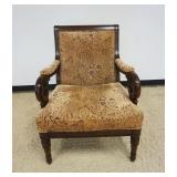 1170	NAJA RIAM FURNITURE CO. SCROLLED ARM, UPHOLSTERED CHIAR, 