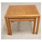 1182	NEST OF 2  OCCASIONAL STANDS, LARGEST APPROXIMATELY 23 IN X 19 IN X 16 IN H