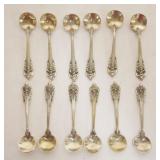 1194	STERLING SILVER, 12 WALLACE STERLING SALT SPOONS, 1.94 TOZ