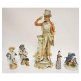 1197	GROUP OF ASSORTED BISQUE AND PORCELAIN FIGURES, TALLEST APPROXIMATELY 19 IN H