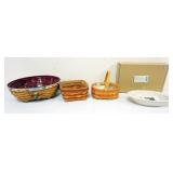 1200	ASSORTED LONGABERGER WOVEN TRADITION CHRISTMAS TREATS DISH, MED BERRY 1996, 1999 SM BERRY AND 2