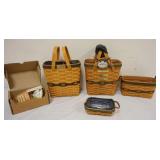 1204	ASSORTED LONGABERGER COLLECTORS CLUB BASKETS WITH CUPCAKE BASKET