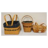 1206	ASSORTED LONGABERGER 1998 COLLECTORS CLUB, 1993 HARVEST AND 2000 HOMESTEAD