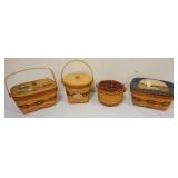 1210	ASSORTED LONGABERGER BASKETS WITH 2 1994 BOO BASKETS AND 2 1996 BASKETS