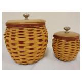 1213	ASSORTED LONGABERGER BASKETS WITH 2005 STRAWBERRY BASKETS