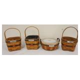 1221	ASSORTED LONGABERGER BASKETS WITH 1988, 2-1993 AND 2005 INAUGURAL BASKETS