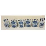 1245	GROUP OF ASSORTED BLUE & WHITE ASIAN VASES