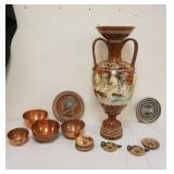1250	GROUP OF ASSORTED ANCIENT GREEK REPLICAS & NEST OF COPPER BOWLS