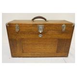 1256	OAK MACHINIST CHEST W/CONTENTS
