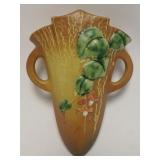 1001	ROSEVILLE POTTERY WALL POCKET, BROWN FUCHSIA, APPROXIMATELY 8 1/2 IN HIGH