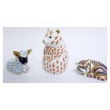 1020	ROYAL CROWN DERBY FIGURINES, GROUP OF 3, LARGEST APPROXIMATELY 4 1/2 IN HIGH