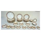 1022	PARAGUAY ENGILSH CHINA, 73 PIECE PARTIAL DINNERWARE SET INCLUDING 12-10 1/4 IN PLATES, 23-8 IN 
