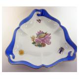 1024B	HAND PAINTED HEREND PORCELAIN DISH FOR SCULLY & SCULLY, APPROXIMATELY 10 IN X 10 IN