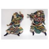 1038	ASIAN POTTERY WARRIORS, EACH W/INCISED MARKS ON BASE