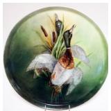 1046	LARGE HAND PAINTED LIMOGES TRAY W/IMAGES OF GEESE