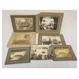 1087	GROUP OF ANTIQUE PHOTOS MOSTLY FUNERAL IMAGES, LARGEST APPROXIMATELY 11 IN X 14 IN