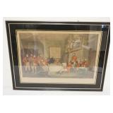 1095	FRAMED COLORED ENGRAVING *THE MELTON BREAKFAST* APPROXIMATLEY 37 IN X 27 IN