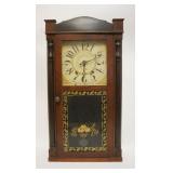 1097	ANTIQUE SHELF CLOCK WILLIAMS-ORTON-PRESTON, APPROXIMATELY 17 IN X 5 IN X 31 IN HIGH