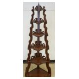 1130	WALNUT VICTORIAN WHAT NOT SHELF, APPROXIMATELY 75 IN HIGH