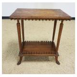 1151	OAK LAMP/OCCASIONAL TABLE W/PAW FOOT, BARLEY TWIST TURNED LEGS & STICK & BALL TRIM, APPROXIMATE