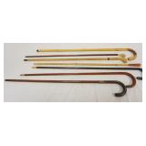 1162	COLLECTION OF CANES & WALKING STICKS MANY W/SILVER BANDS