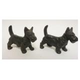 1165	CAST IRON SCOTTIE DOG BOOKENDS, APPROXIMATELY 5 IN HIGH