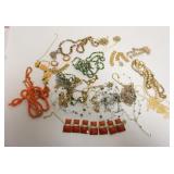 1190	ASSORTED LADIES NECKLACES, APPROXIMATELY 24, 1 WITH EARRINGS AS FOUND