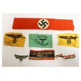 1206	GERMAN WWII ARM BANDS, ETC