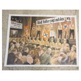 1207	GERMAN WWII DOUBLE SIDED POSTER, APPROXIMATELY 30 IN X 22 IN