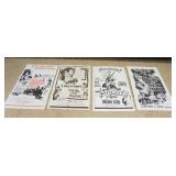 1217	GROUP OF 4 VINTAGE MOVIE POSTERS, LARGEST APPROXIMATELY 27 IN X 41 IN