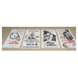 1218	GROUP OF 4 VINTAGE MOVIE POSTERS, LARGEST APPROXIMATELY 27 IN X 41 IN