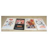 1219	GROUP OF 4 VINTAGE MOVIE POSTERS, LARGEST APPROXIMATELY 27 IN X 41 IN