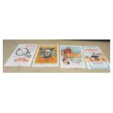 1221	GROUP OF 4 VINTAGE MOVIE POSTERS, LARGEST APPROXIMATELY 27 IN X 41 IN