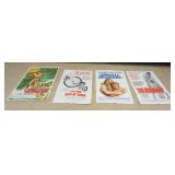 1222	GROUP OF 4 VINTAGE MOVIE POSTERS, LARGEST APPROXIMATELY 27 IN X 41 IN