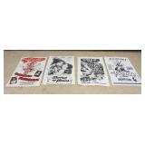 1223	GROUP OF 4 VINTAGE MOVIE POSTERS, LARGEST APPROXIMATELY 27 IN X 41 IN