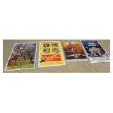 1229	GROUP OF 4 VINTAGE MOVIE POSTERS, LARGEST APPROXIMATELY 27 IN X 41 IN