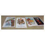 1233	GROUP OF 4 VINTAGE MOVIE POSTERS, LARGEST APPROXIMATELY 27 IN X 41 IN