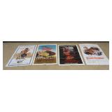 1238	GROUP OF 4 VINTAGE MOVIE POSTERS, LARGEST APPROXIMATELY 27 IN X 41 IN